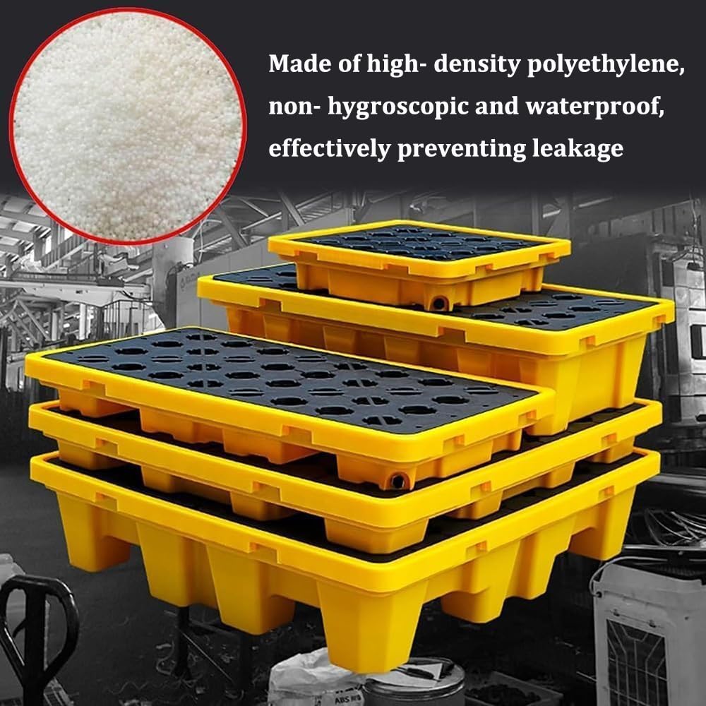 Plateau anti-déversement amovible, résistant aux produits chimiques pour un nettoyage facile en laboratoire industriel, 49 x 35 x 9,5 cm