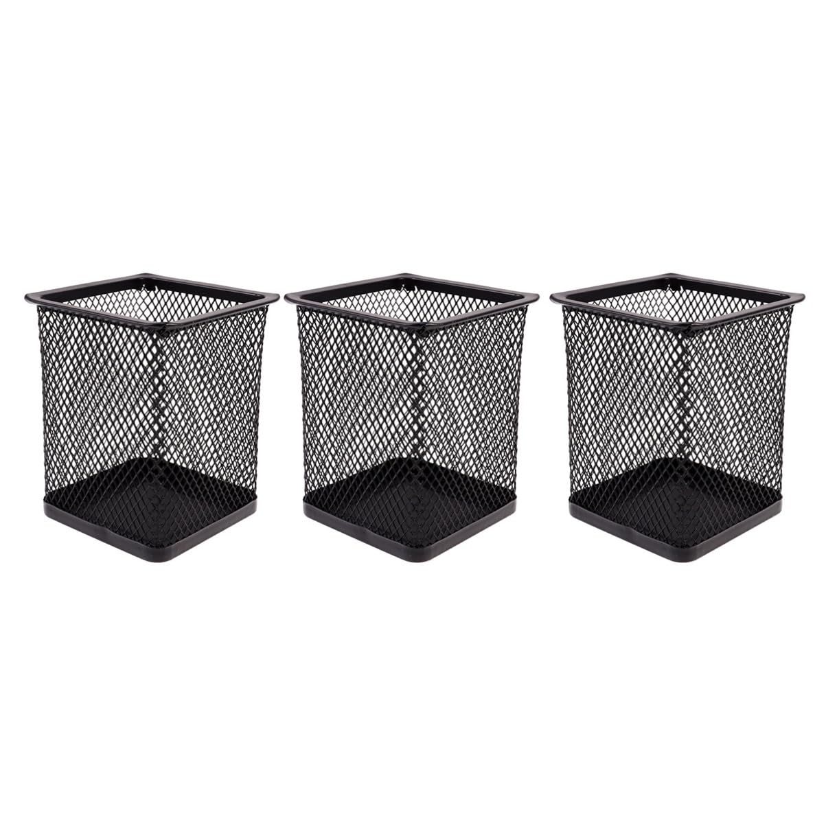 Operitacx 6pezzi Porta Penne Rete Organizer Per Scrivania Creativo Nero Per Casa e Ufficio Contenitore Hollow Per Penne Per Studenti e Uffici