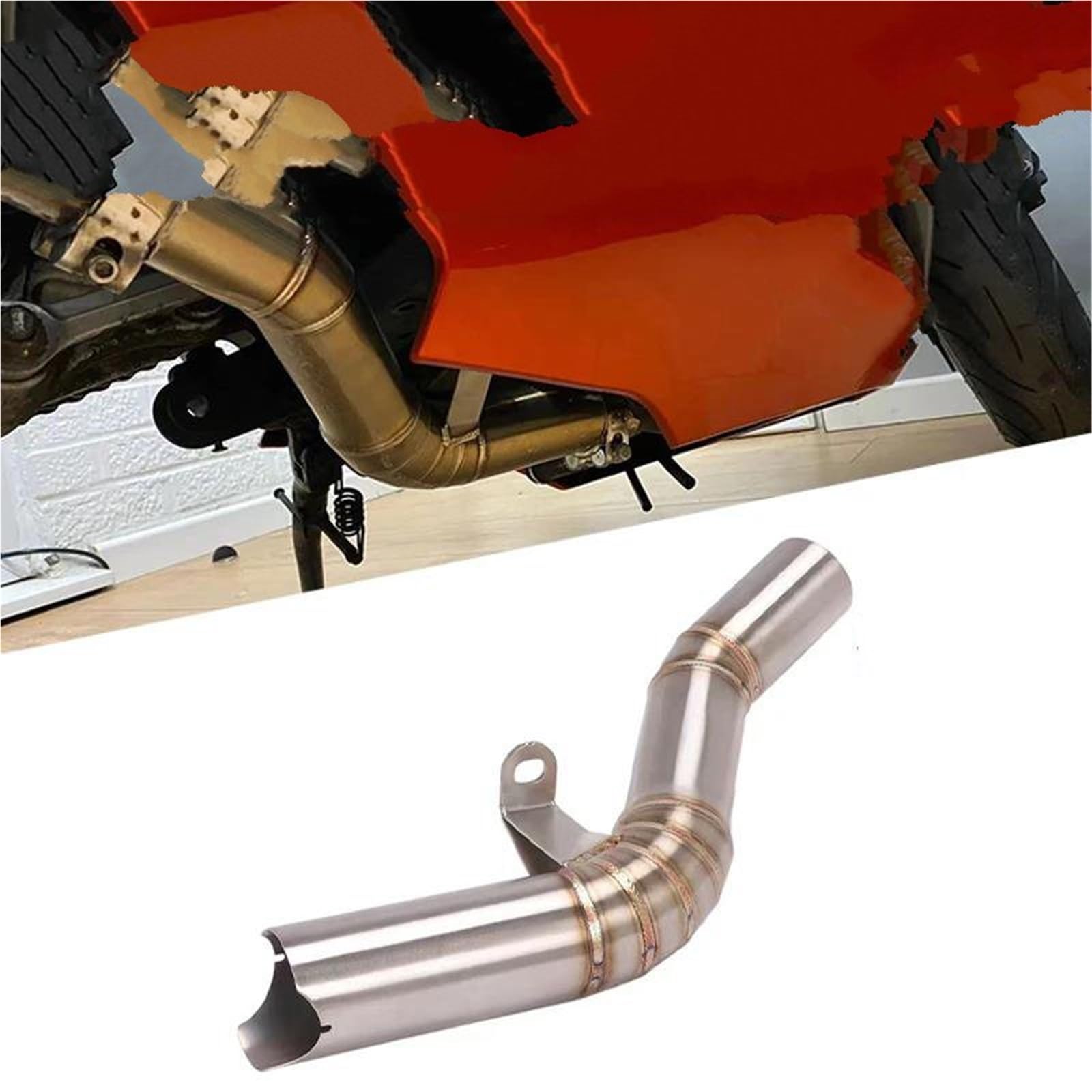 Genérico Silenciador de Escape Silenciador Conexión Tubo Escape Motocicleta para Suzuki para GSXR 600 750 K8 K9 L1 2008-2010