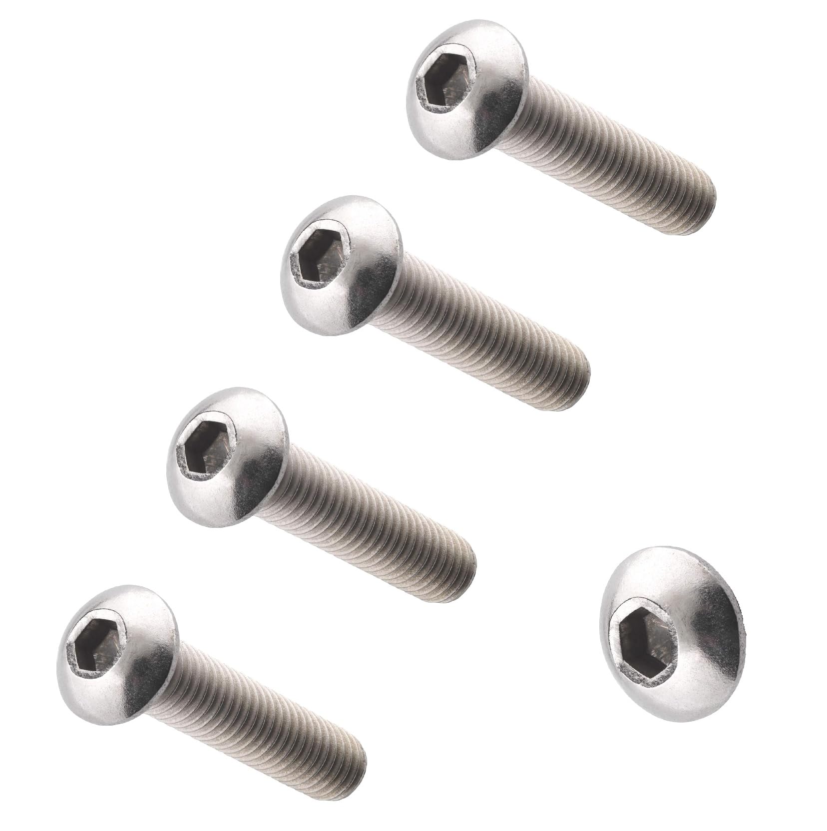 TERF® M8 X 25mm Hex Socket Cap Button Head Machine Screws Stainless Steel A2 (304) Machine Screw M8 (8mm) X 25mm Allen Key Hexagonal Socket Button Head Bolts