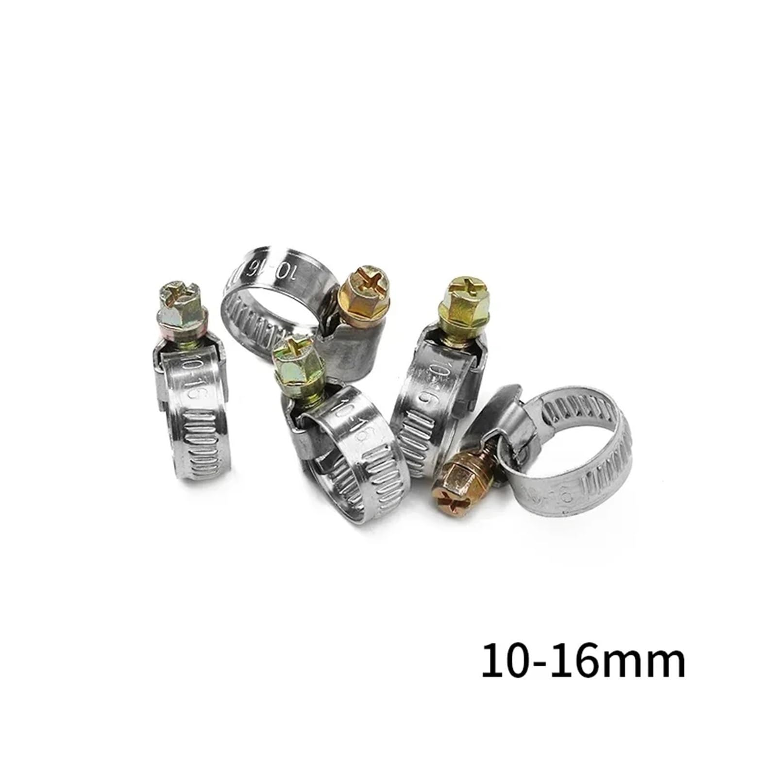 5/10 fascette stringitubo in acciaio inox per tubi del carburante, per auto, anti-ossidazione (10 pezzi, 32-50 mm)