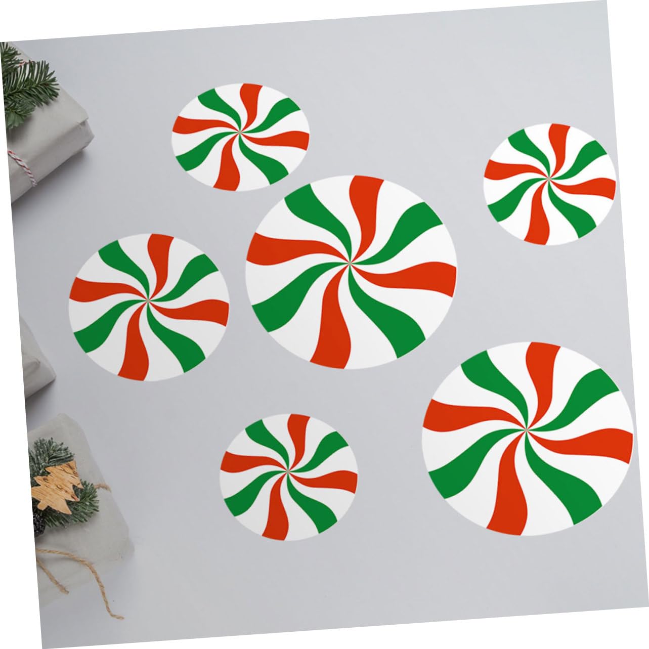 TOPBATHY 48 Pz Adesivi Di Caramelle Natalizie Decalcomanie Per Pavimenti Caramelle Pavimento Di Caramelle Adesivo Decorativo Per Pavimenti Buccia Di Natale Arredamento Pvc