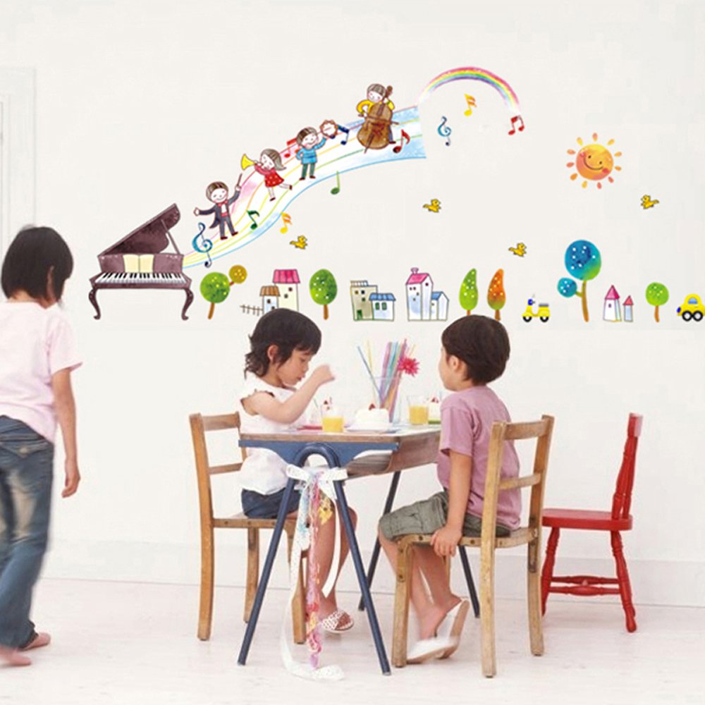 Bloemen Vlinders Bomen Muurstickers Cartoon Verwijderbare Behang Home Decor Pvc Muurschildering Baby Jongens Meisjes Kids Slaapkamer Keuken Kwekerij Kamer Decals Colorful Dreamcatcher 3528893581