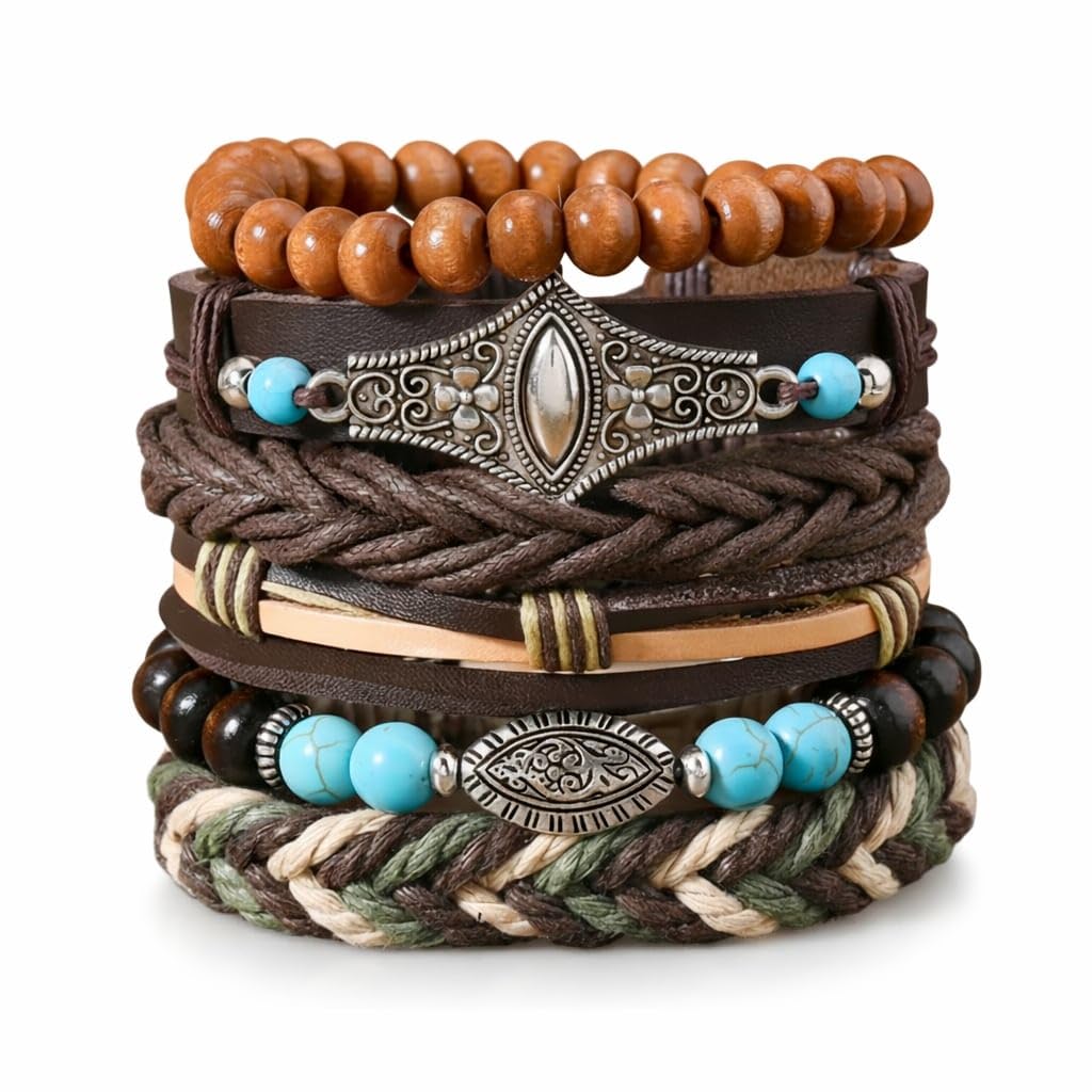 Vientiq Contemporary Casual Wear Leather Bracelet For Mem/Boy's