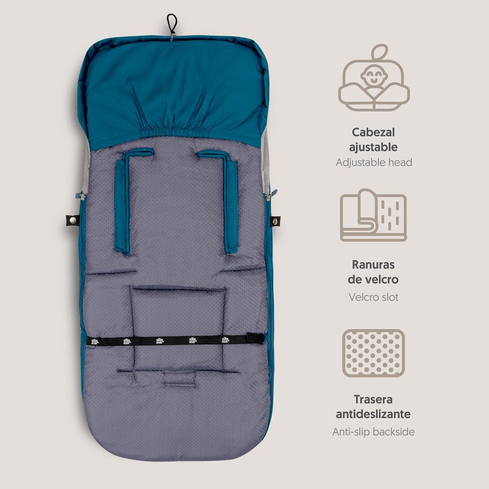 Interbaby Chanceliere Bebe Poussette Couverture Poussette Bebe Hiver, Doux | Sac de Couchage Poussette Bebe Détachable, Double Ouverture, Lavage Facile, Matériaux Antiallergiques, Chiots Bleus