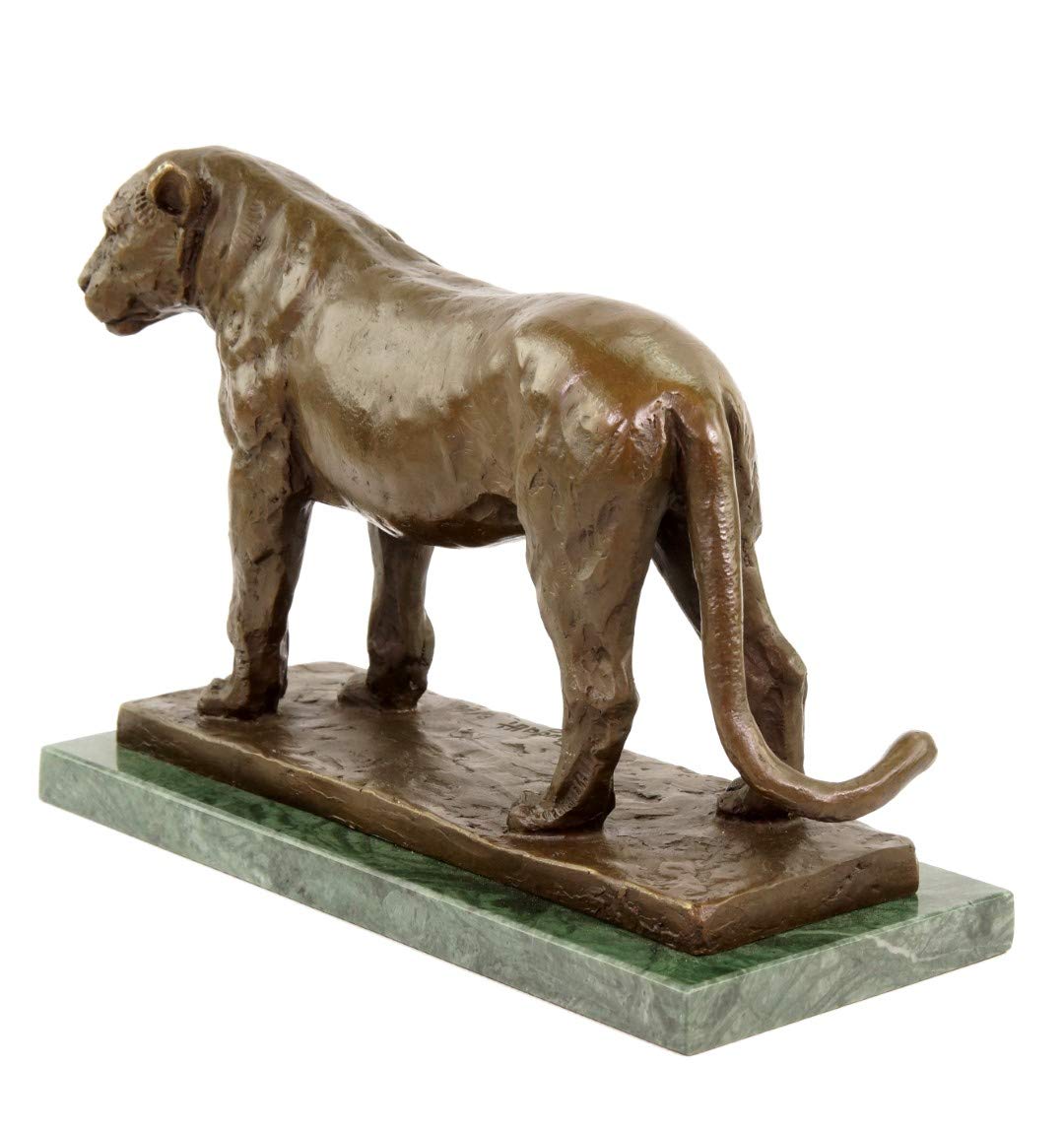 Numerowana statuetka z brązu - nubiczny lwian (Lionne de Nubie) - 1909/10 - podpisana Rembrandt Bugatti - limitowana figurka zwierzęca - rzeźba designerska - dekoracja - kupisz sztukę - 100% brąz