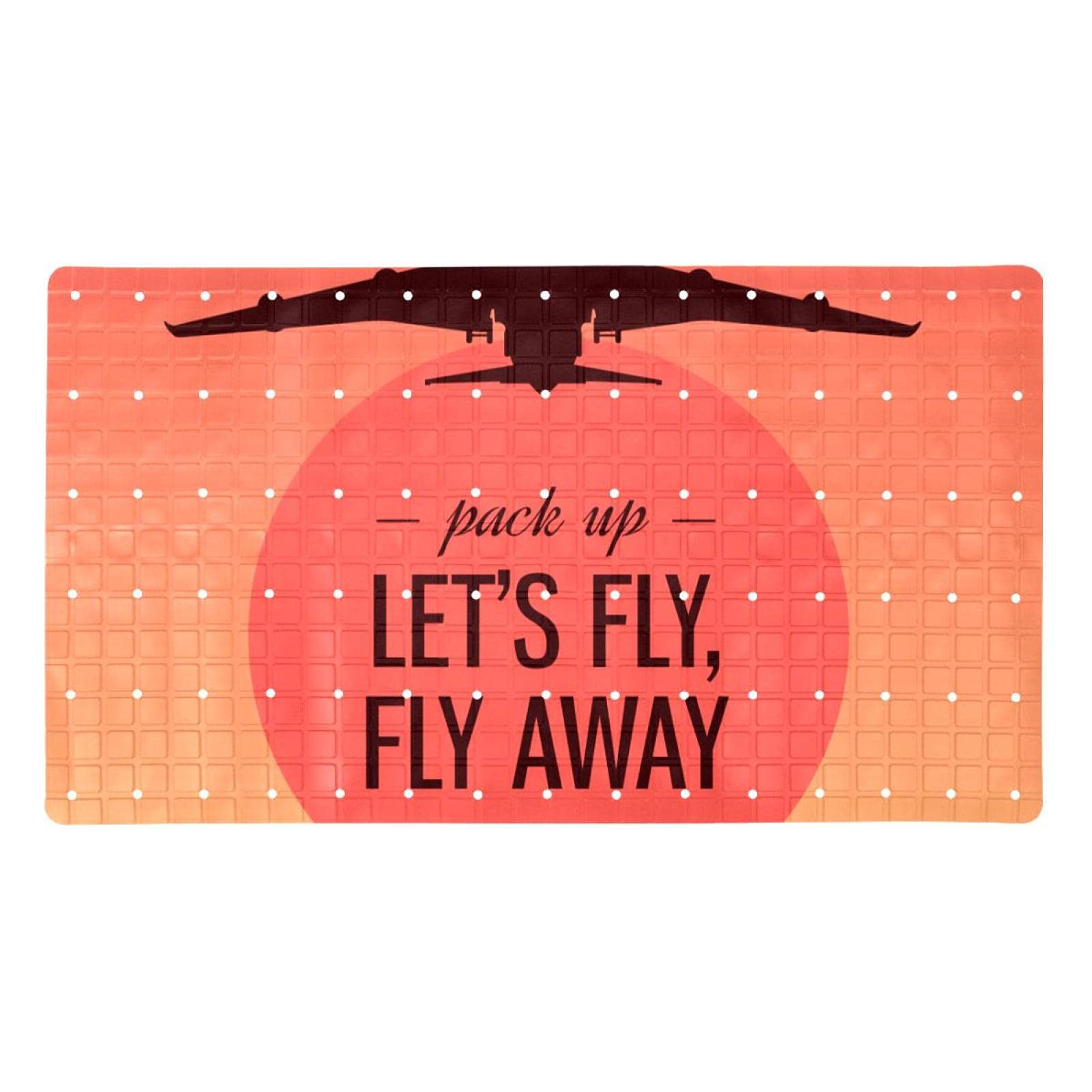 Rutschfeste Badematten für Badezimmer, Motiv: Flugzeug, Sonnenuntergang, rechteckig, maschinenwaschbar, 39 x 70 cm