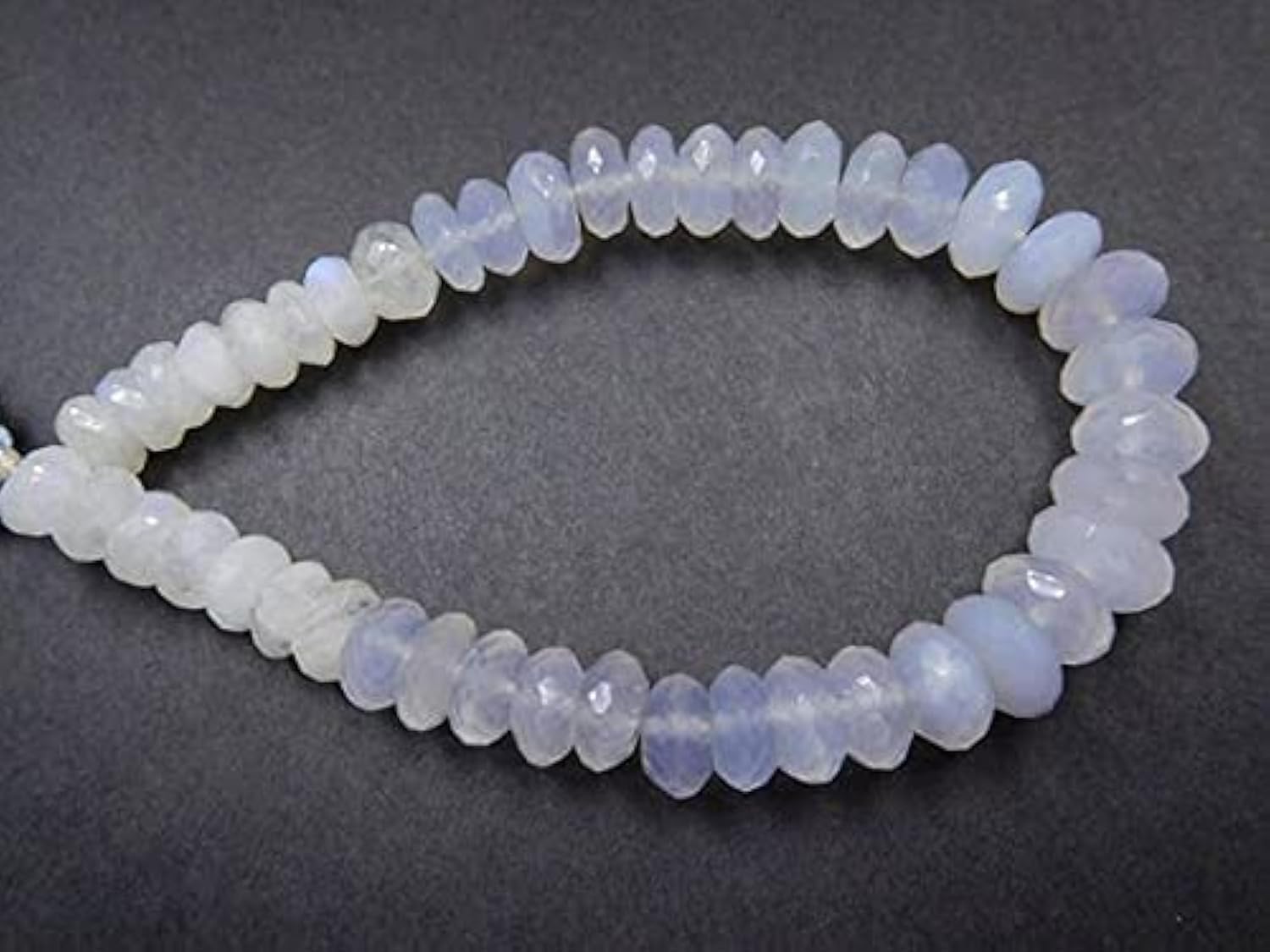 Rang Perles Calcédoine Bleue Naturelle Rondelle Facetée 9-11mm Fil Minéraux LKBEADS