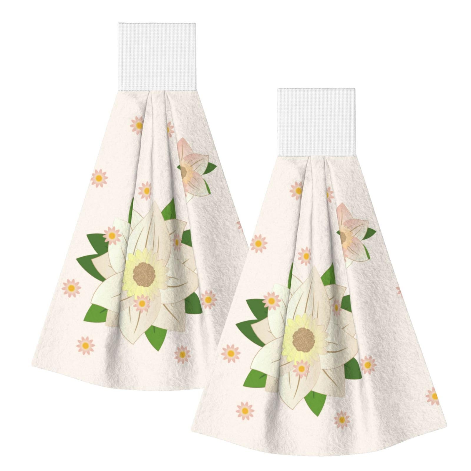 ZQYTGFDC Blooming Hexagonal White Highly Absorbent Dish Towels Soft Coral Fleece Wipe