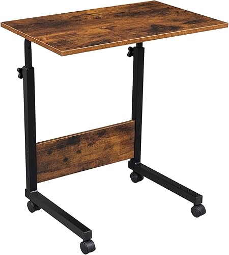 Miniatura 1 de FRITHJILL Carro ajustable del ordenador portátil de la altura, soporte móvil en forma de C del ordenador de la tabla lateral para el sofá de