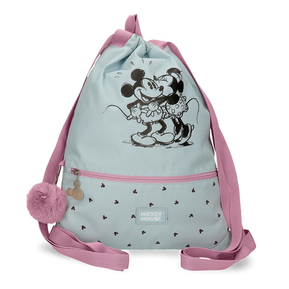 Joumma Disney Kisses M&M Backpack Sack Blue 35x46cm Polyester, Blue, Backpack Sack