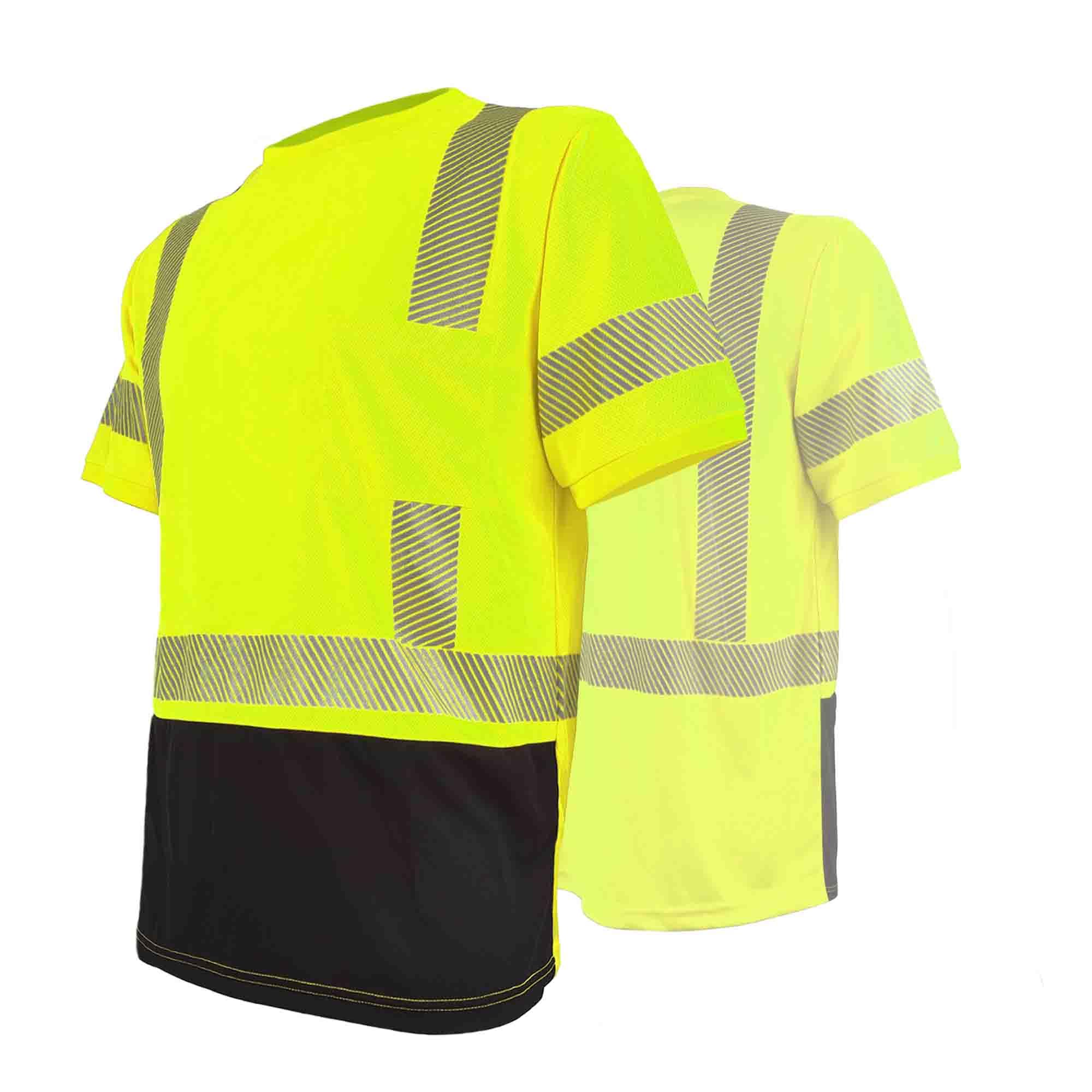 JHPAZUJA High Visibility Safety Shirts for Men, Long Sleeve Construction Work Reflective Shirt