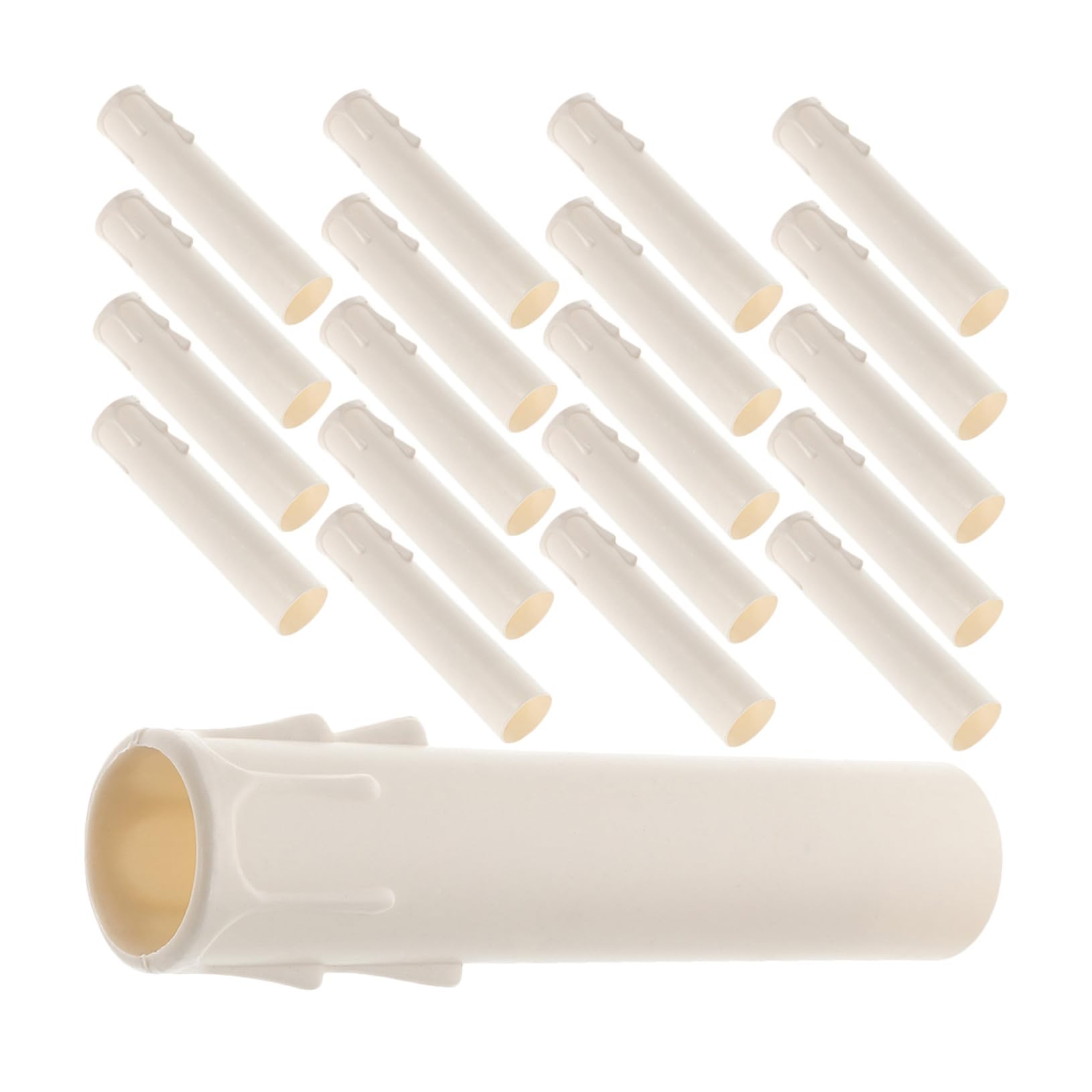 Caches de Douilles pour Bougies en Pp Blanc, Design Simple et Moderne