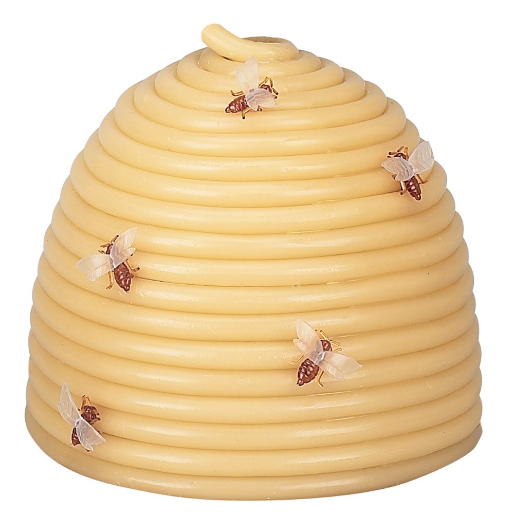 Bougie par l'heure écologique jaune en cire d'abeille pour support métal