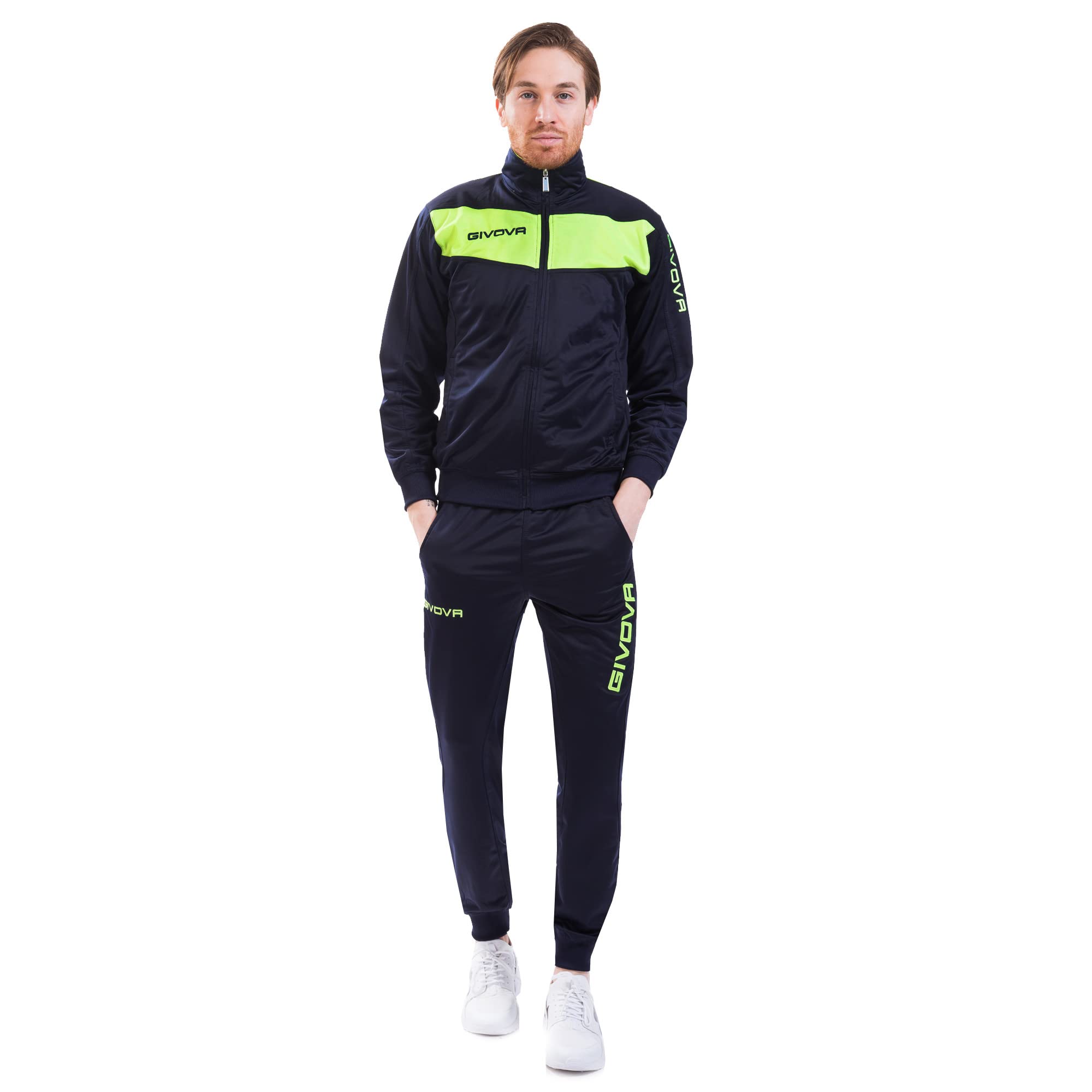Givova Visa Track Suit 5XL, blau/weiß