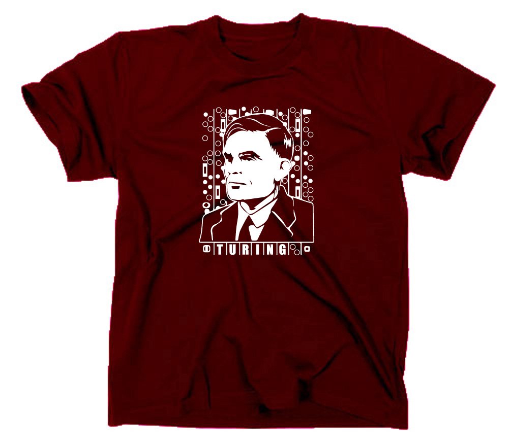 STYLETEX23 Alan Turing T-Shirt, XXL, Maroon