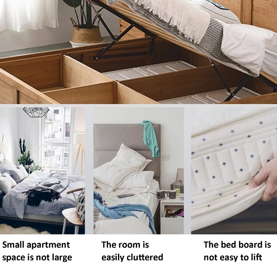 2 mecanismos de elevación de cama neumática, soporte de amortiguador de gas para caja de almacenamiento, kit de elevación hidráulica de cama, resorte de gas de elevación plegable, solución optimizada