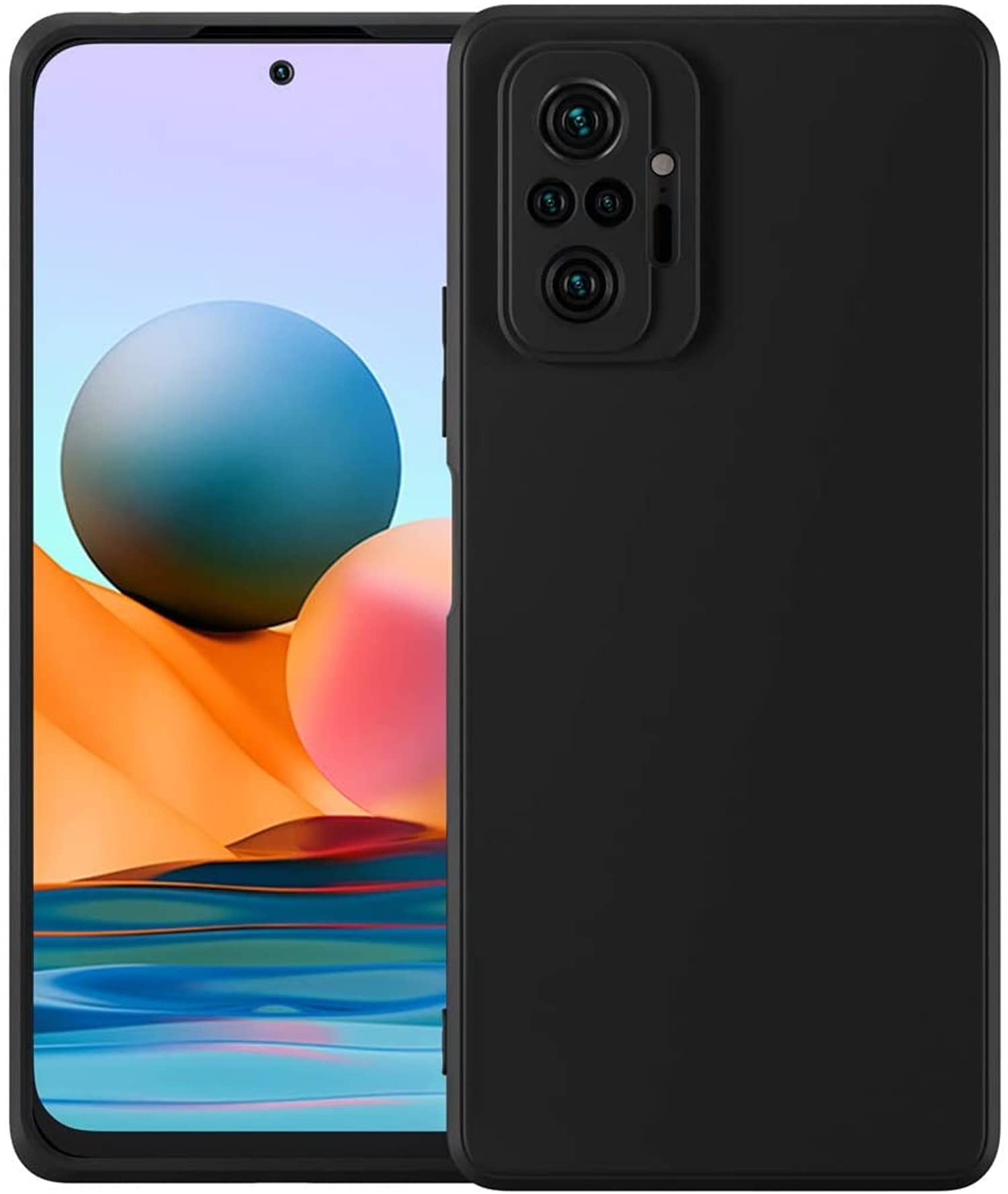 Kapa Matte Lens Protective Back Cover for Redmi Note 10 Pro/Note 10 pro Max, Slim Silicone with Soft Lining Shockproof Flexible Full Body Bumper Case (Black) (B09MCXBPGS) Amazon Price History, Amazon Price Tracker