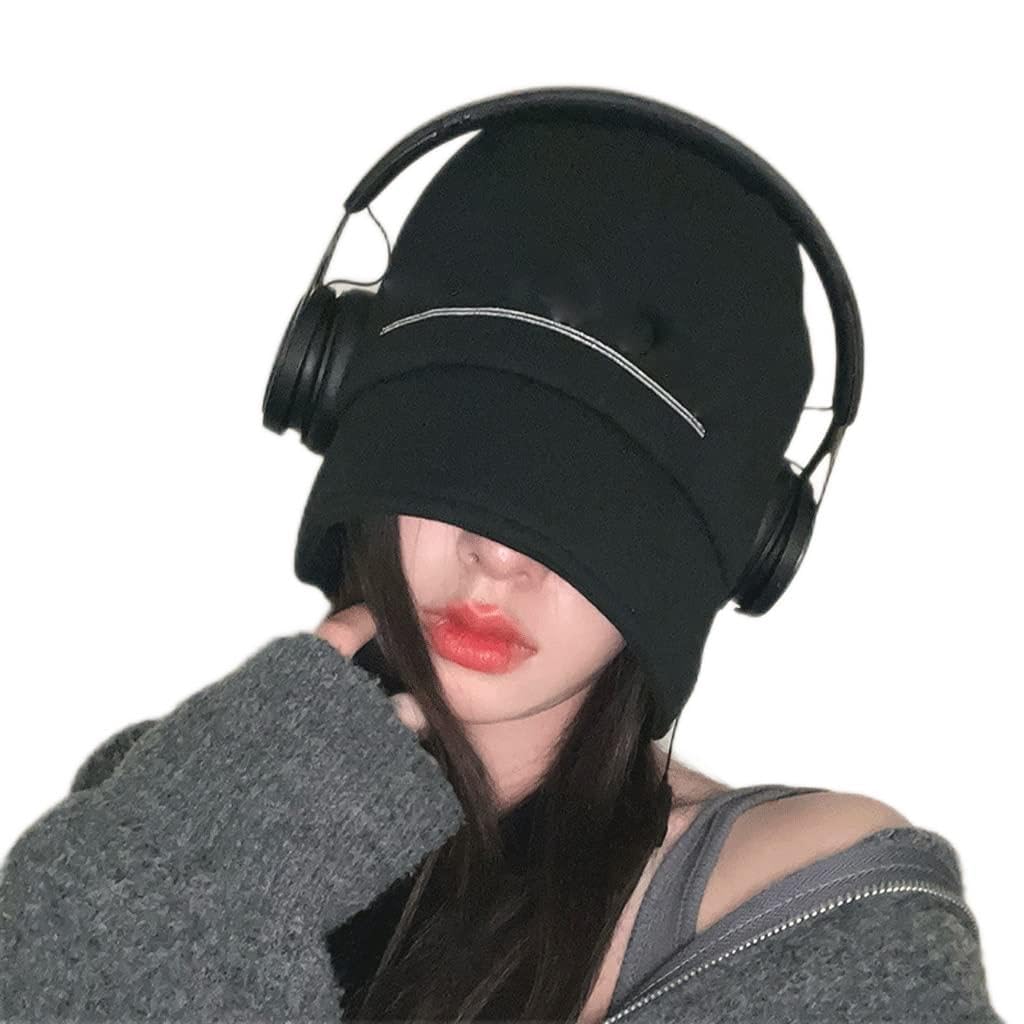 Solid Knitted Hat Women Printed Letter Hats Outdoor Street Hip Ear Protection Cap Autumn Winter Keep Warm Cap
