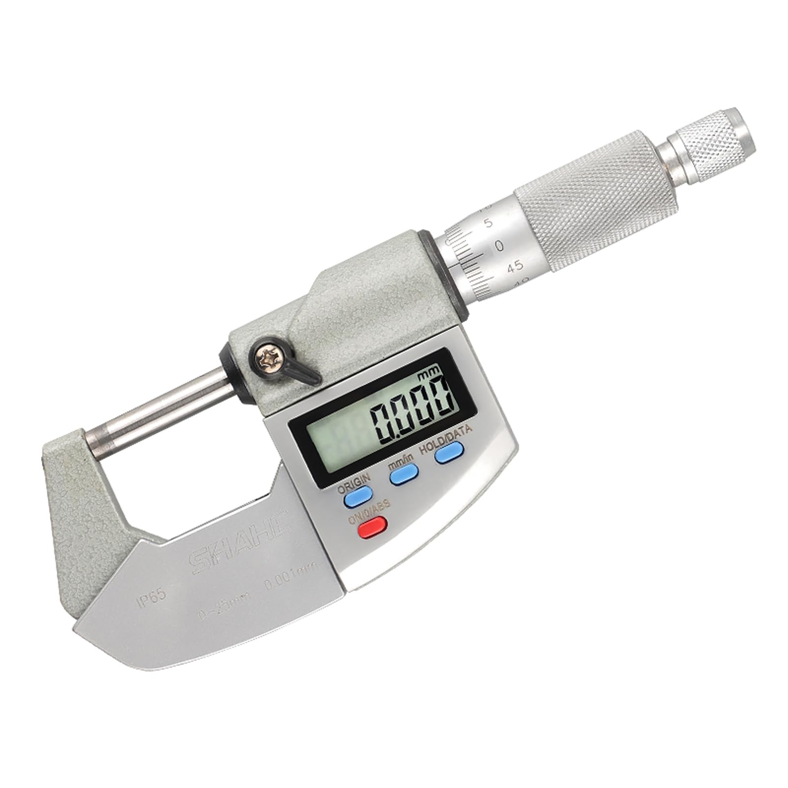 IP65 zestaw mikrometrów cyfrowych, 0-100 mm, elektroniczny zestaw śrub do mierzenia kabłąkowego ze stali nierdzewnej, wodoszczelny, do obróbki CNC i warsztatu, precyzyjny miernik do pomiaru