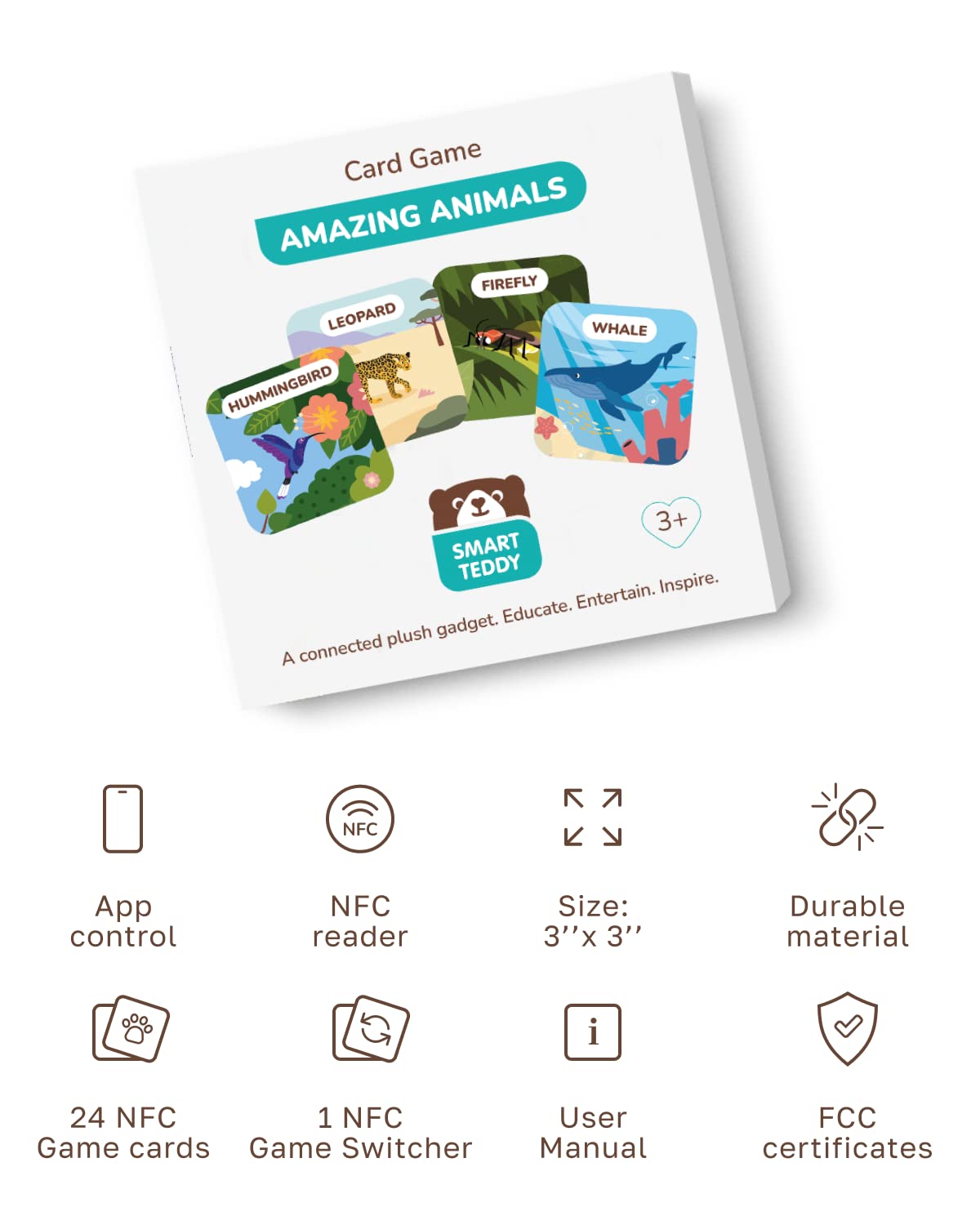 All My Emotions Educational Cards For Smart Teddy Bear - Social Emotional Learning For Ages 3-5