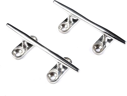 Mxeol Boat Open Base Cleats 4", 5", 6", 8" Marine Stainless 316 (Pair)