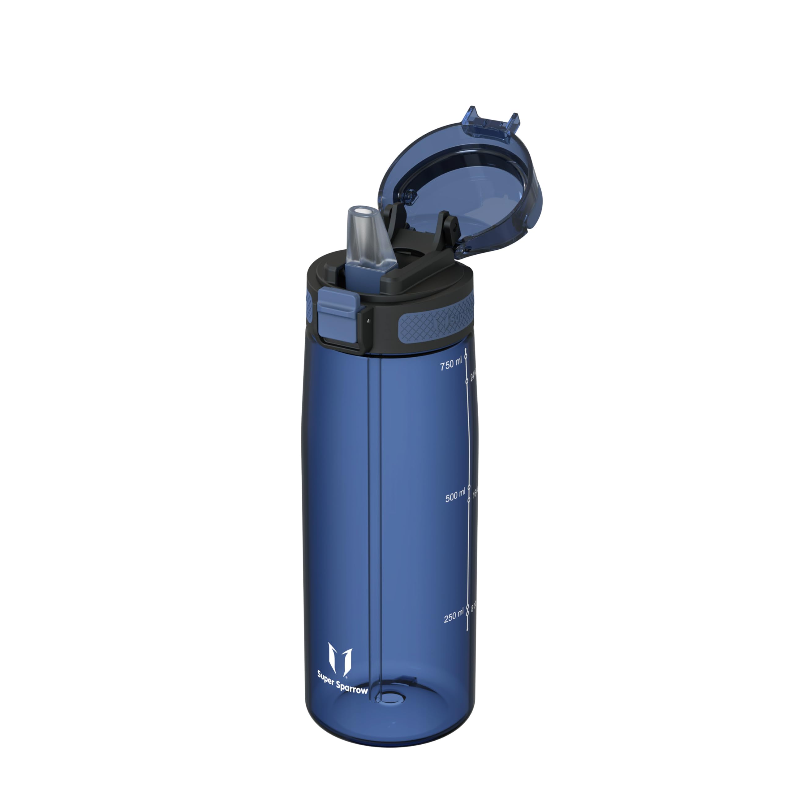 Super Sparrow Borraccia - TouchSip Sportiva Bottiglia - 500ml/750ml/1L - Tritan Senza BPA, a Prova di Perdite - Borracce con Cannuccia Ideale per Scuola e Sport