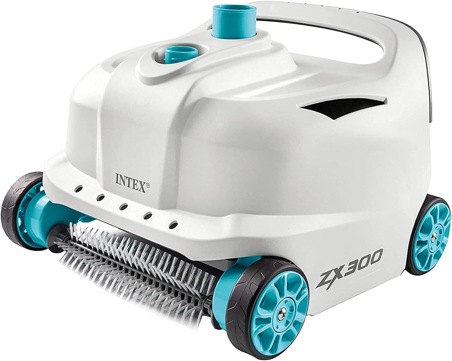 Intex Nettoyeur de Piscine Automatique Zx300 Deluxe & Pulvérisateur de Piscine LED Multicolore - Pulvérisateur LED Multicolore - pour piscines Prism et Ultra Frame, Blanc