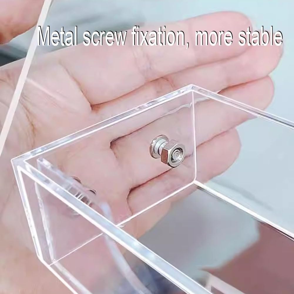 Convenience Store Cigarette Display Stand Transparent Acrylic Cigarette Rack, Trapezoidal Design Cigarette Display Holder Chewing Gum Small Shelf Auto Cigarette Pusher Pushers for Market Store(61.1x34