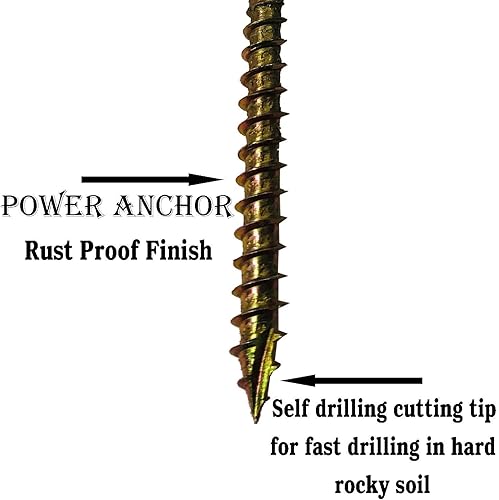 Miniatura 4 de Keyfit Tools Power Anchor (8 unidades) - Taladro de estacas de césped sintético artificial para bordes de paisaje, curvas, giros, extremos y donde