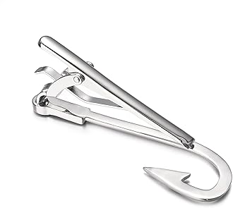 Yoursfs Lightning Bolt/Fishhook/Scottish Sword Tie Clip For Men Novelty Tie Clasp Bar Warrior Fashion Stainless Steel Cool tie Clips