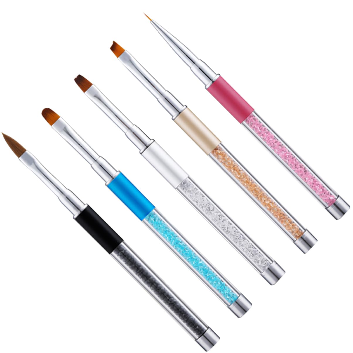 FOMIYES 3 Set Di Penna Per Nail Art Manico in Strass Pennello Per Unghie Forniture Per Principianti 5 Pezzi*3