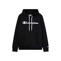 Champion Legacy Man-Big Logo Hoodie Felpa con Cappuccio, Nero (Kk001)
