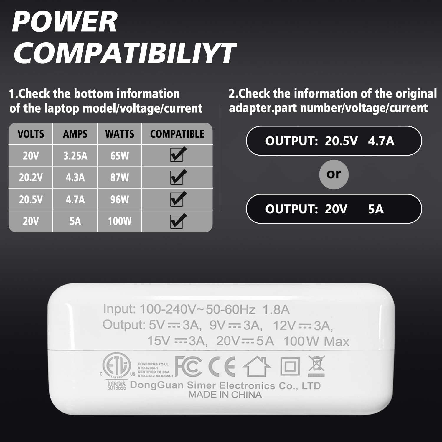 Caricatore USB C Tipo C 100W Alimentatore per Mac Book Air Mac Book Pro 13 14 15 16 pollici 2024 2023 2022 2021 2020, M1 M2 M3 Mac Laptop, iPad, Caricabatterie Rapido