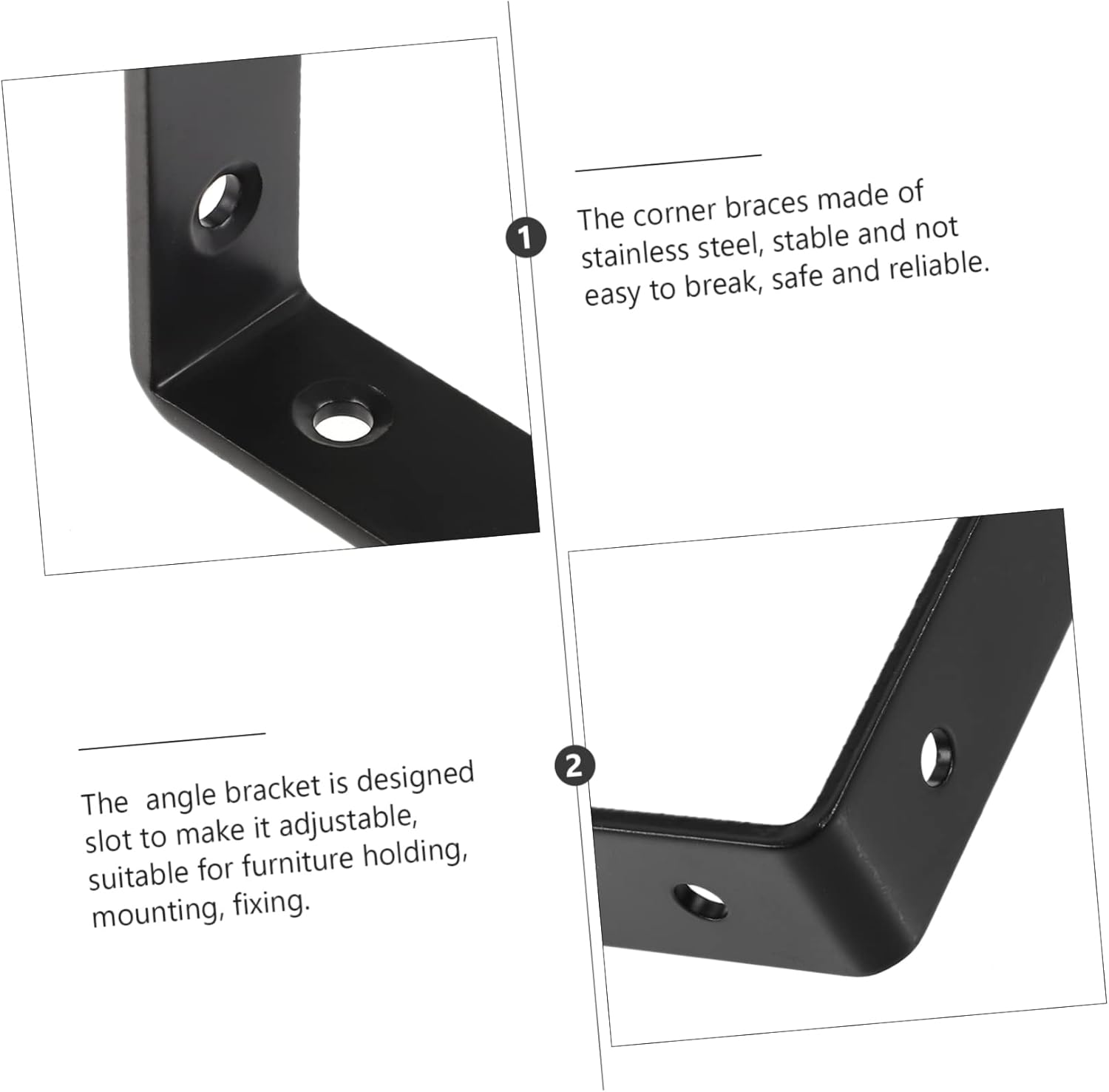 VILLCASE 10pcs Brackets for Shelves Corner Brace Supports Easy Installation with Screws Heavy Duty Durable for Projects