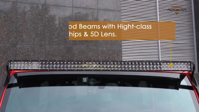 Image of Auxbeam 32 Inch 180W LED Light Bar, 5D Lens Double Row Driving Combo Lights