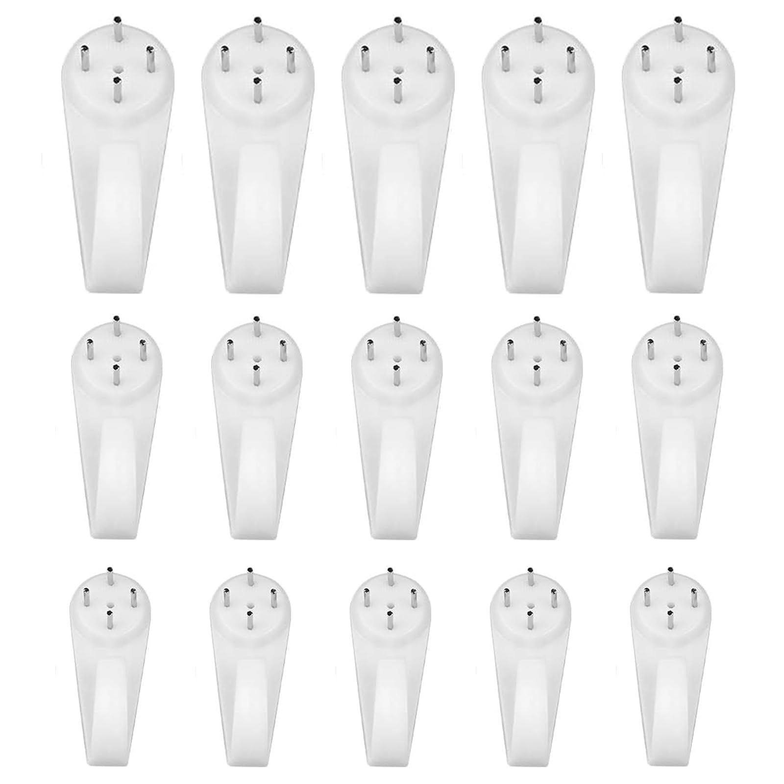 60pcs Non-Trace Picture Hooks for Hard Wall Picture Hanging Kit for Picture Frame Fixing Picture Hanger Hook for Plasterboard Walls Drywall Concrete Wall