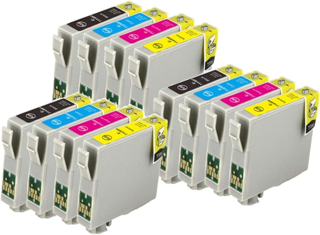 JINSUO T0711-T0714 compatible ink cartridge for EPSON SX218 SX400 SX405 SX405 SX410 SX415 SX510W SX515W SX600FW printers full ink (Color : 3 X BK C M Y)