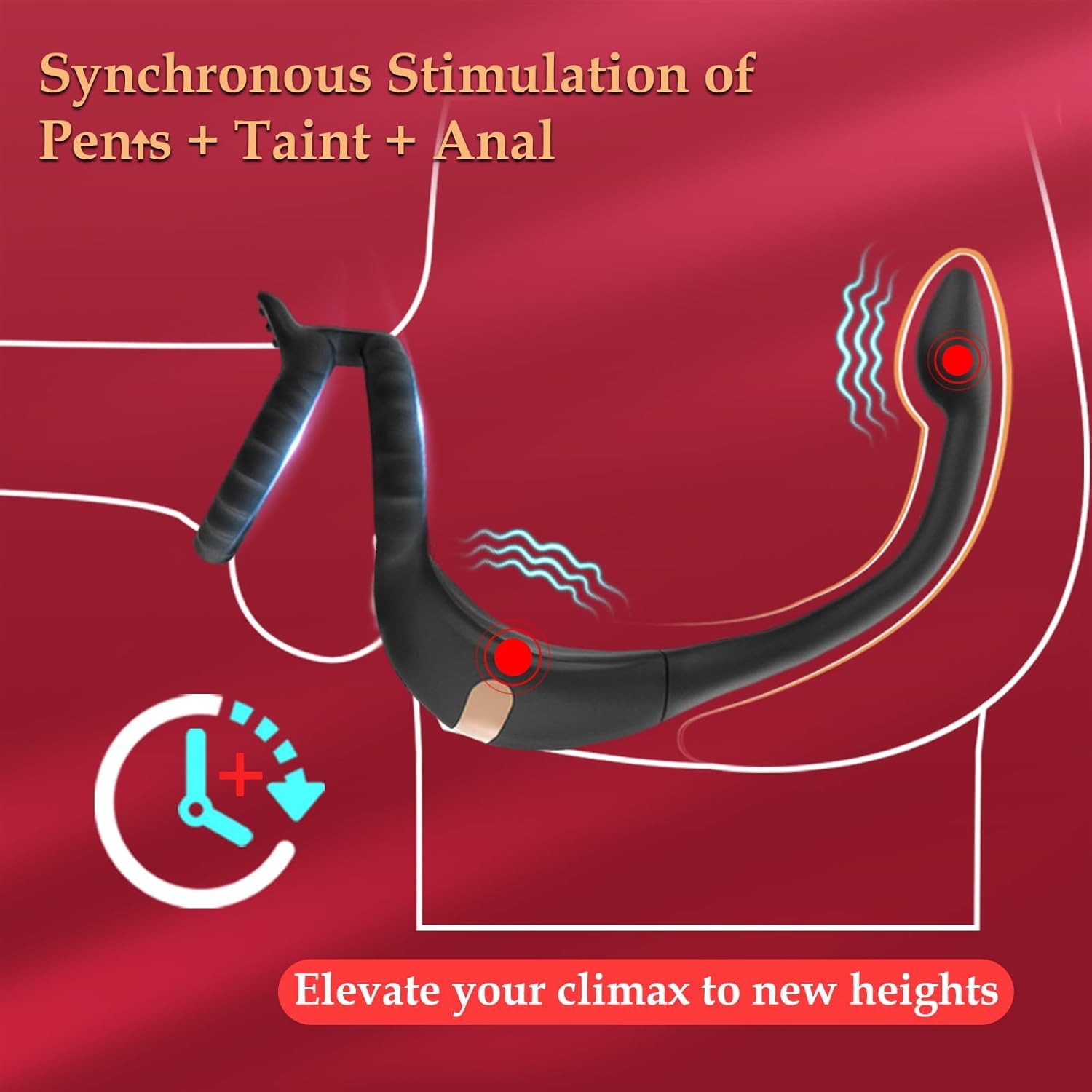 Vibratore per Uomo Stimolatore Prostata Anal Plug Sex Toys, Vibratore Anale Dildo Anale Plug Analesex Toy con Telecomando, Sex Toy Uomo Donna Butt Plug 9 Mode Télescopique & Vibrations Interazione AI