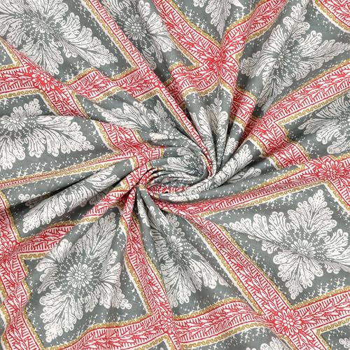 Image of RajasthaniKart Pure Cotton 240 TC Printed Double /King Bed Elastic Fitted Bedsheet with 2 Pillow Covers - All Around Elastic | 72 inchx78 inch|72 inchx72 inch|Fits Up to 8 inch Mattress|104