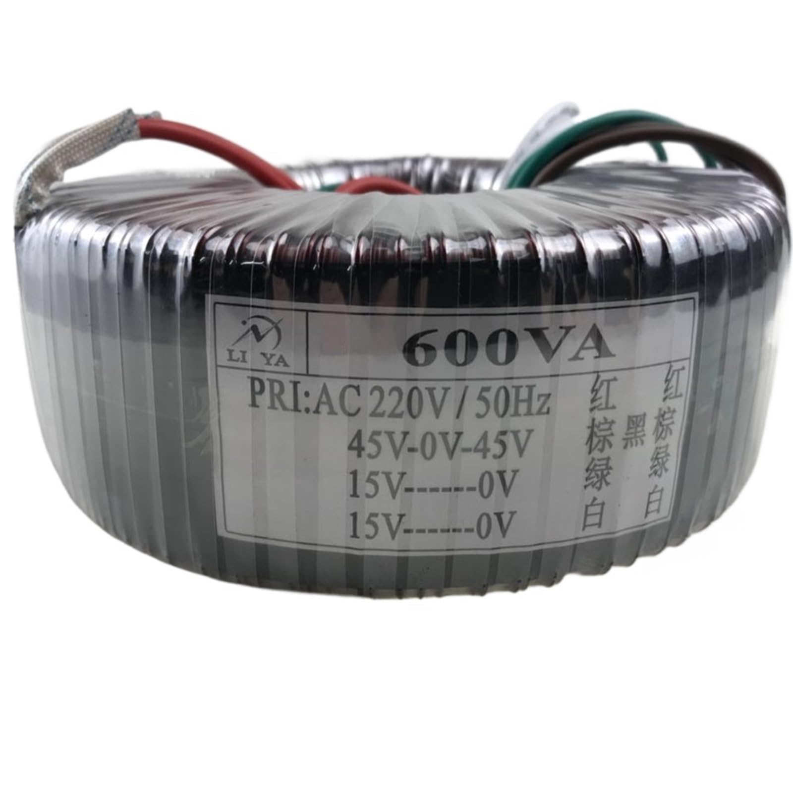 Transformator toroidalny 600 W 220 V na podwójny zasilacz jednofazowy 45 V-15 V, zasilanie na sucho, pełna izolacja mocy, możliwość personalizacji