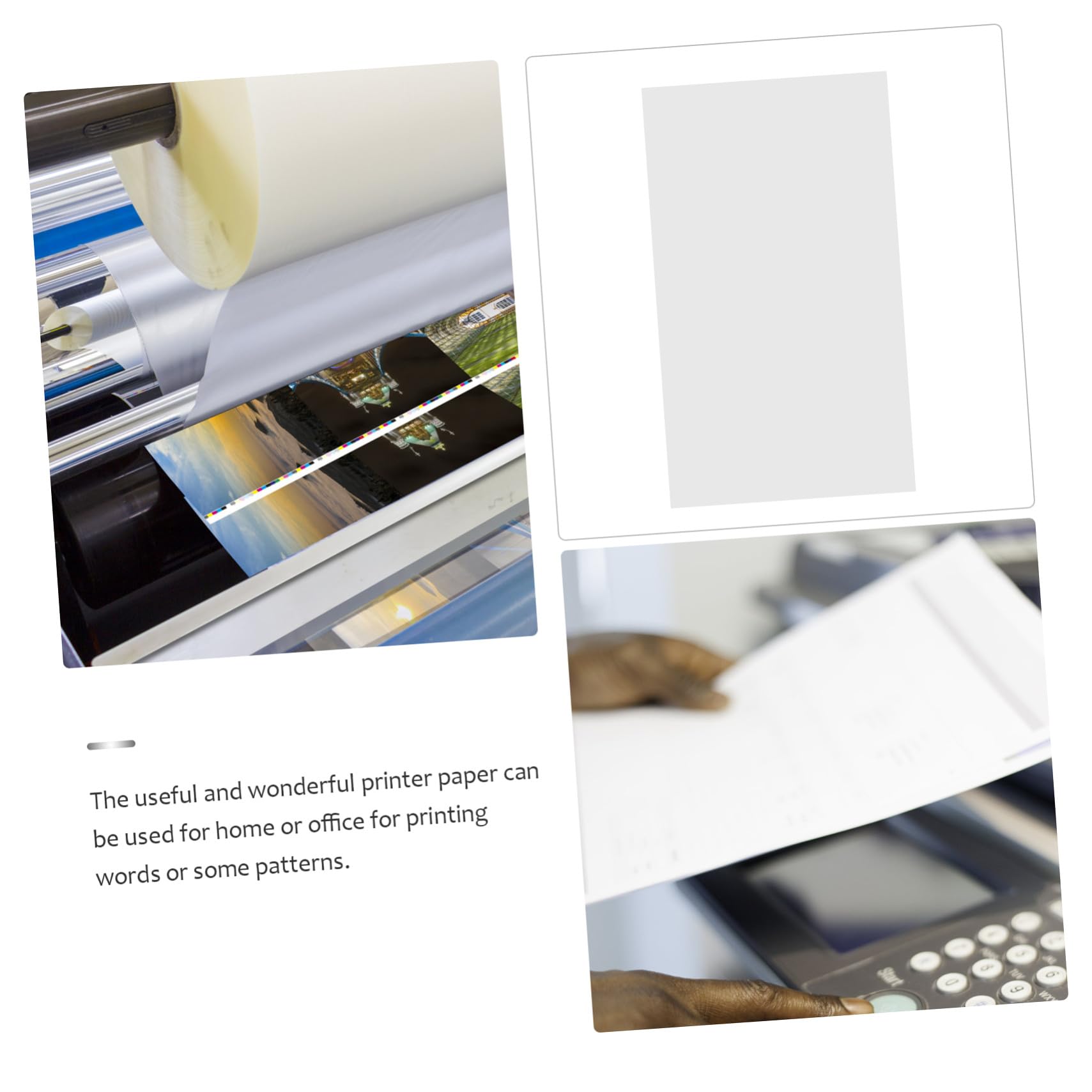 OSALADI 500 Fogli di Carta Bianca Multifunzione per Stampante, Carta Spessa, per Stampa, Bricolage e Scrapbooking