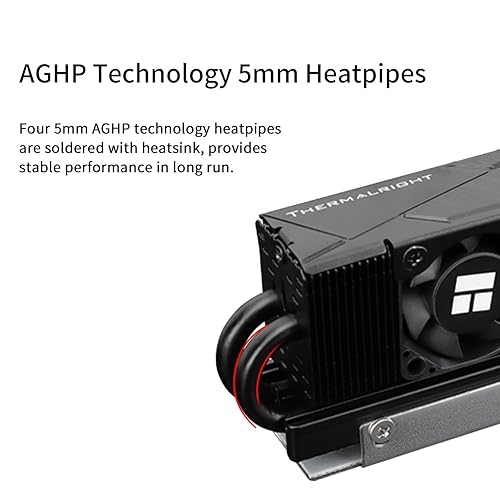 Miniatura 2 de Thermalright HR10 2280 PRO - Disipador de calor SSD negro, disipador de calor de doble cara, con ventilador PWM pequeño y de alta velocidad,