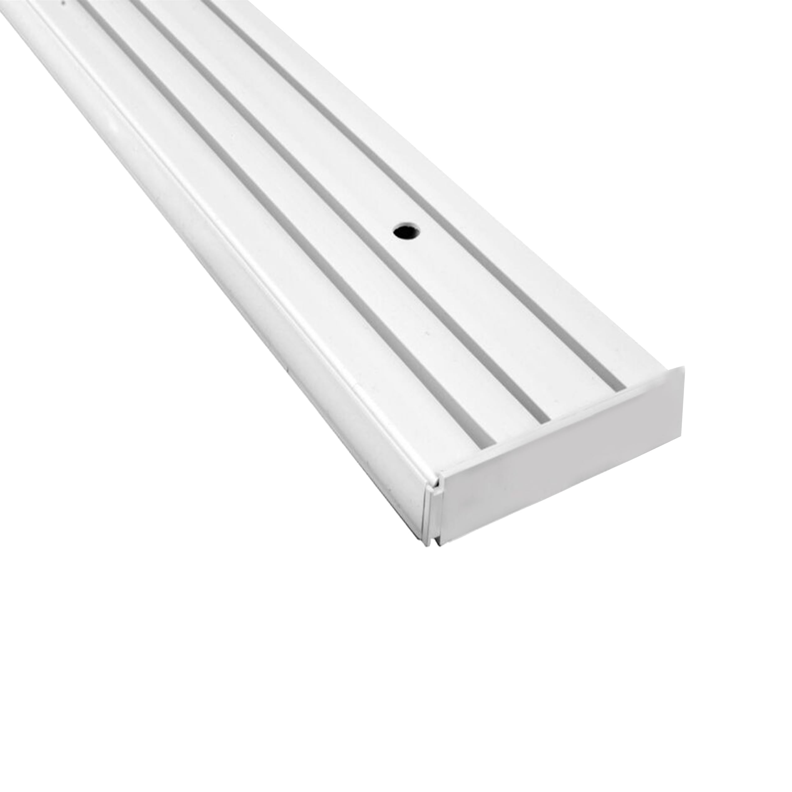 SN Deco - Vorhangschiene SH Set 3-läufig, Gardinenschiene, vorgebohrt, Komplettes Zubehör und Röllchen (weiß, 400 cm - aus 2 Teilen)