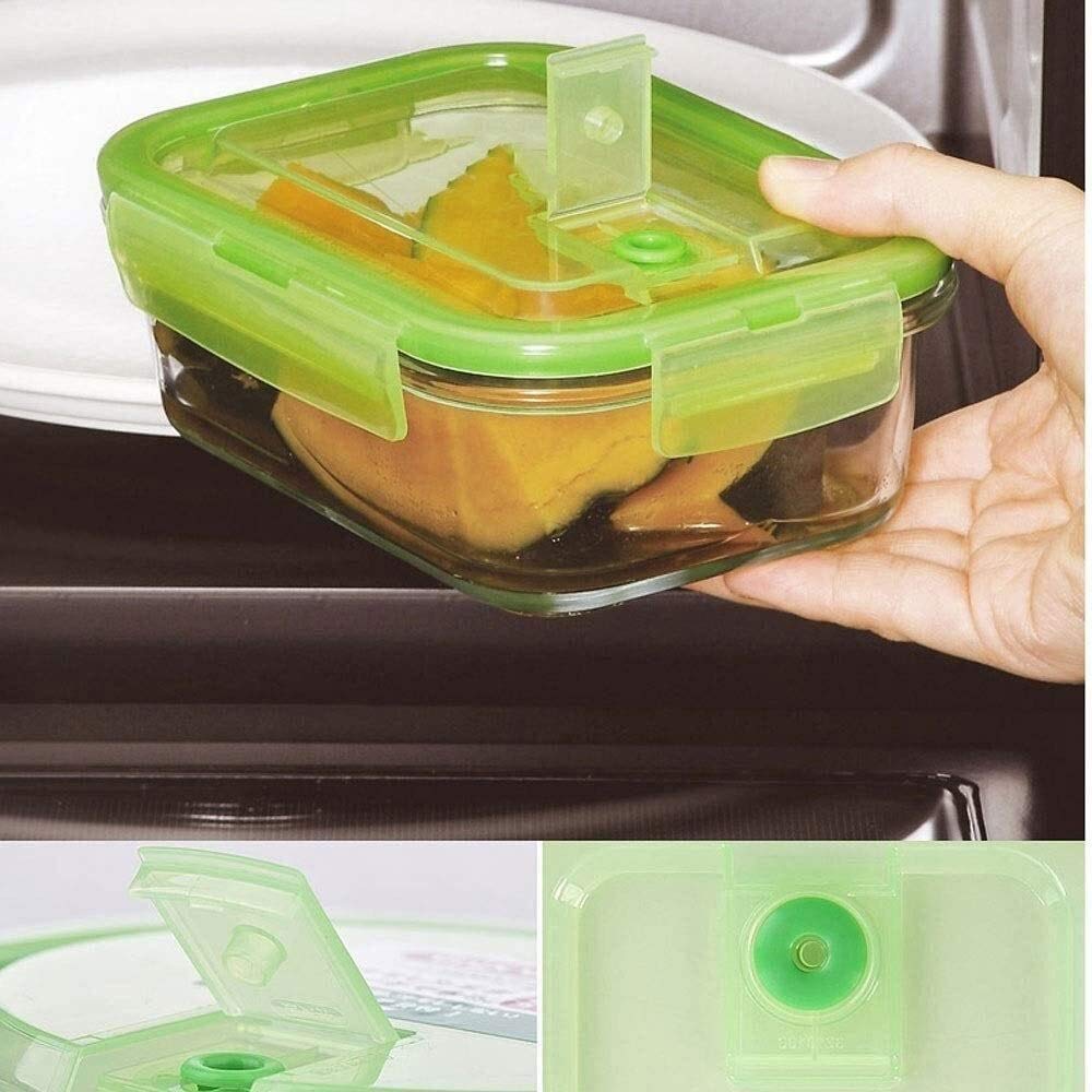 Szklane pojemniki do przechowywania， Bento Boxy Szklane pudełko na lunch; Szklany pojemnik na warzywa; Żaroodporne pudełko z zamknięciem; Pudełko na lunch do mikrofalówki