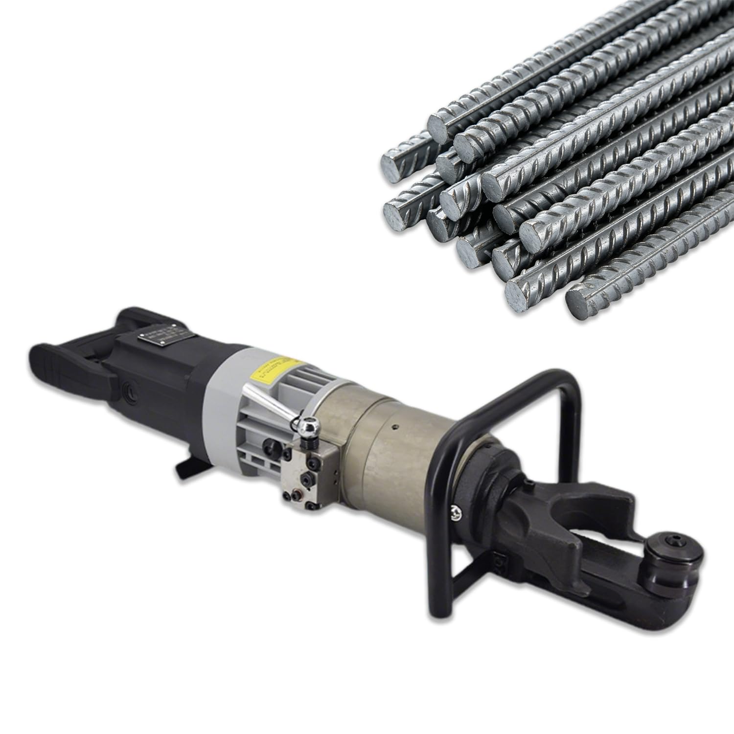 WTRYRN 1200W Steel Rod Bender, Portable Rebar Bending Machine, Fast Piston Reset, Strong Hydraulic Power, Perfect for Heavy-Duty On-site Construction B