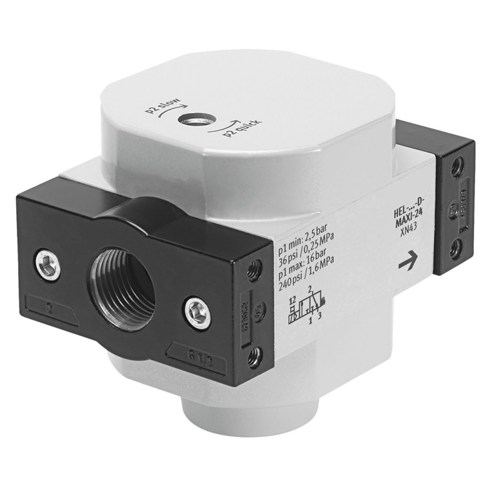 Électrovanne HEL-3/8-D-MIDI 165079 robuste pour automatisation industrielle