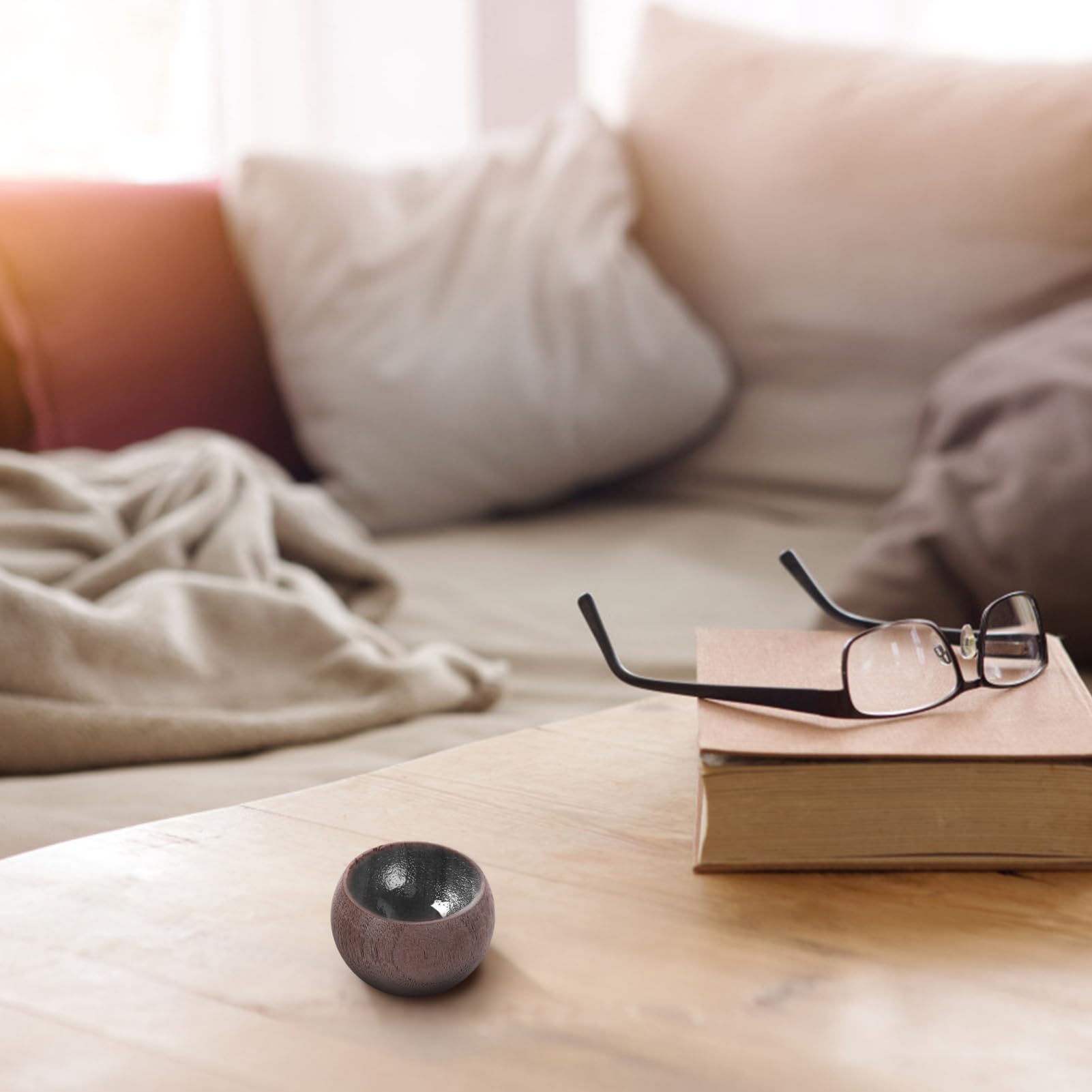PRETYZOOM 3 STK Diffusor bürogadges Wohnzimmer Dekoration duftsteine duft Diffuser airpurifyer Holzkohle Verbrennung Weihrauch Wärmer Hausnuss-Duft-Tool Holzverzierung Nussbaum Dark Grey