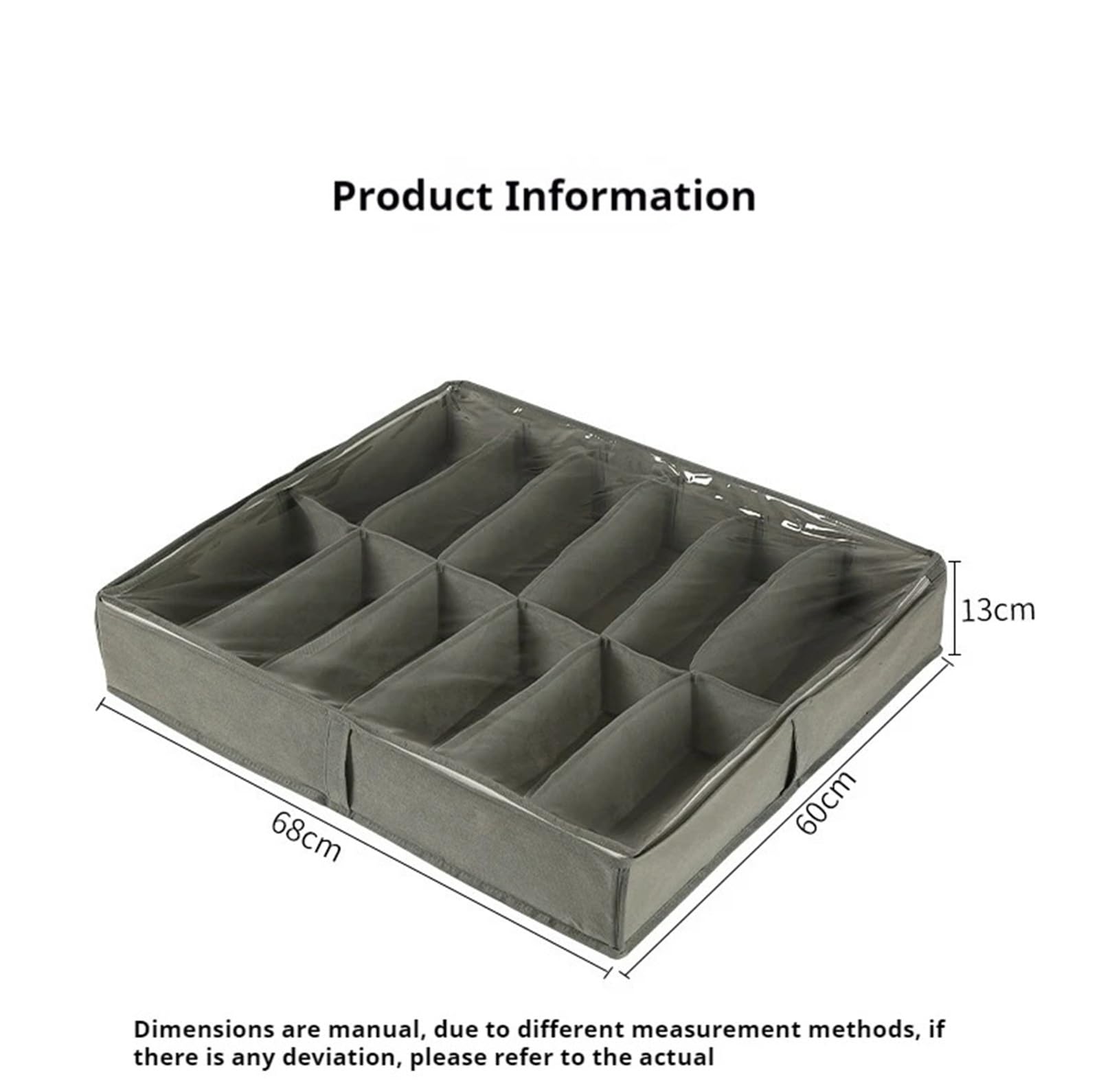 Organizzatore Di Scarpe Sotto Il Letto Scatola for scarpe in tessuto Scatola for scarpe trasparente Il dormitorio domestico può essere piegato e diviso in scatole for scarpe Per Risparmiare Spazio(Bla