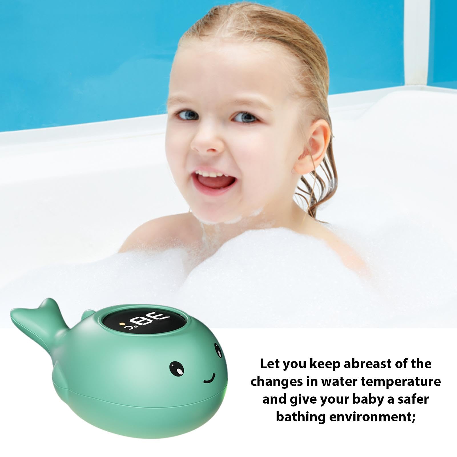 Termometro Vasca Bagno | Termometro Digitale Da Bagno Neonato | Termometro Bagnetto Bambini | Termometro Per Temperatura Acqua Bagnetto Neonato, Design Delle Balene